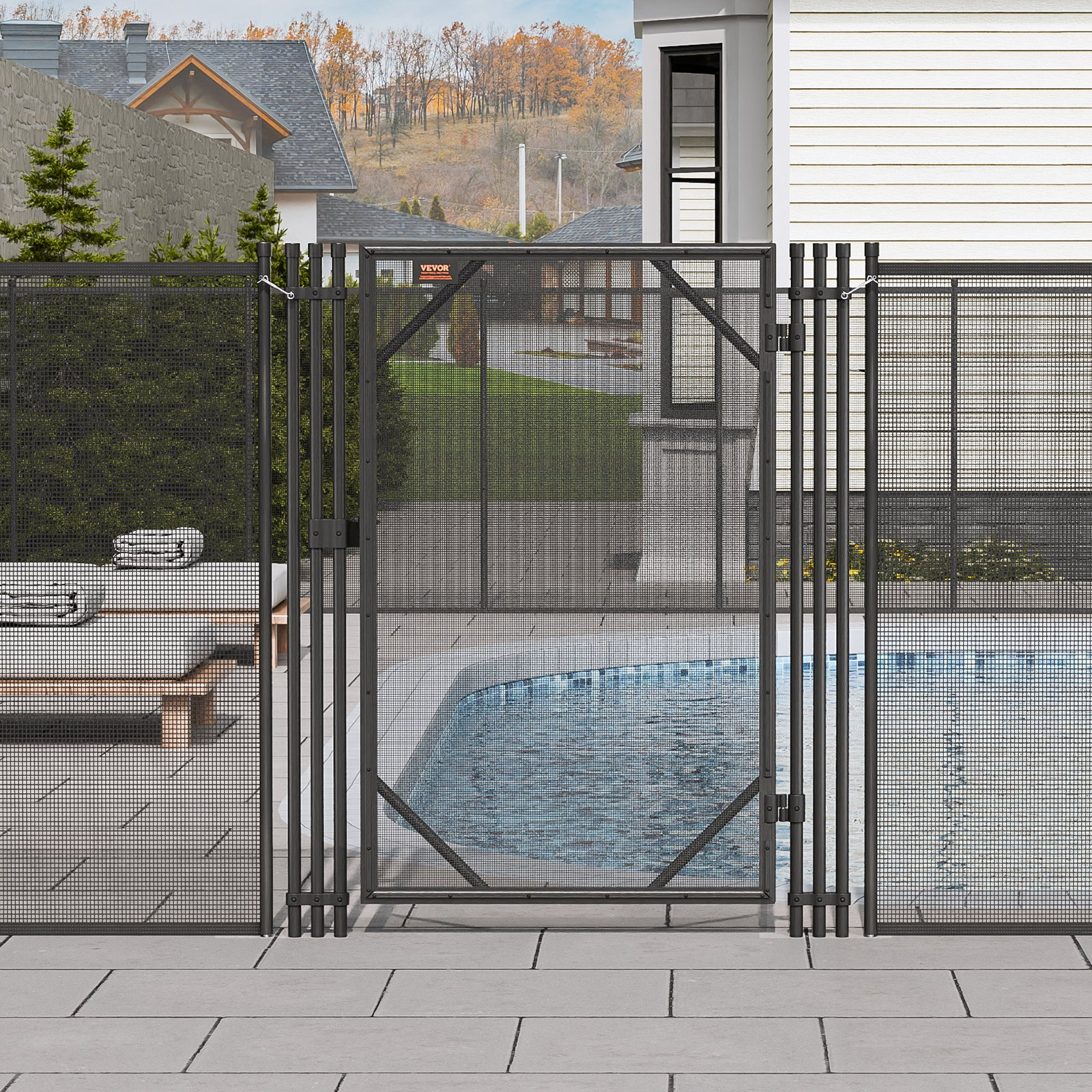VEVOR Pool Fence Gate 121.9 cm x 76.2 cm Removable Inground Pool Gate for Kids Security