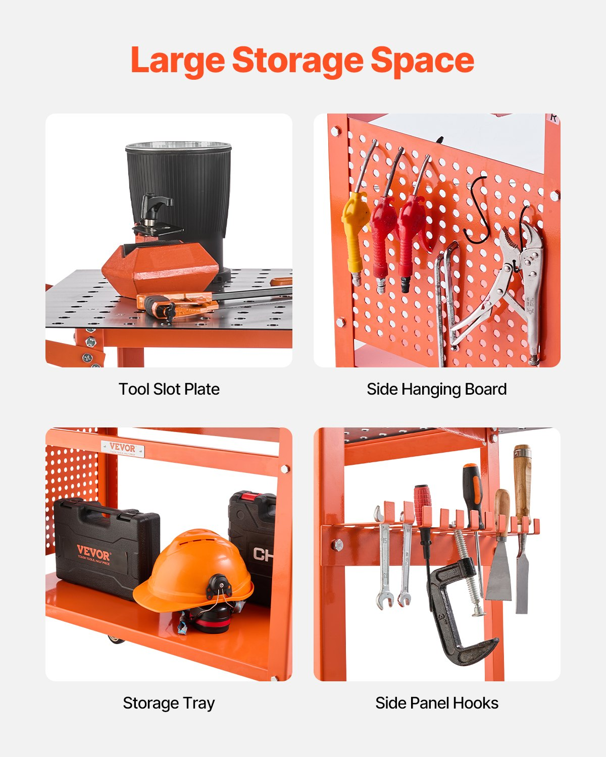 VEVOR Welding Table 40"x24" Welding Workbench with 800LBS Static Weight Capacity