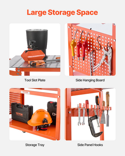 VEVOR Welding Table 40"x24" Welding Workbench with 800LBS Static Weight Capacity