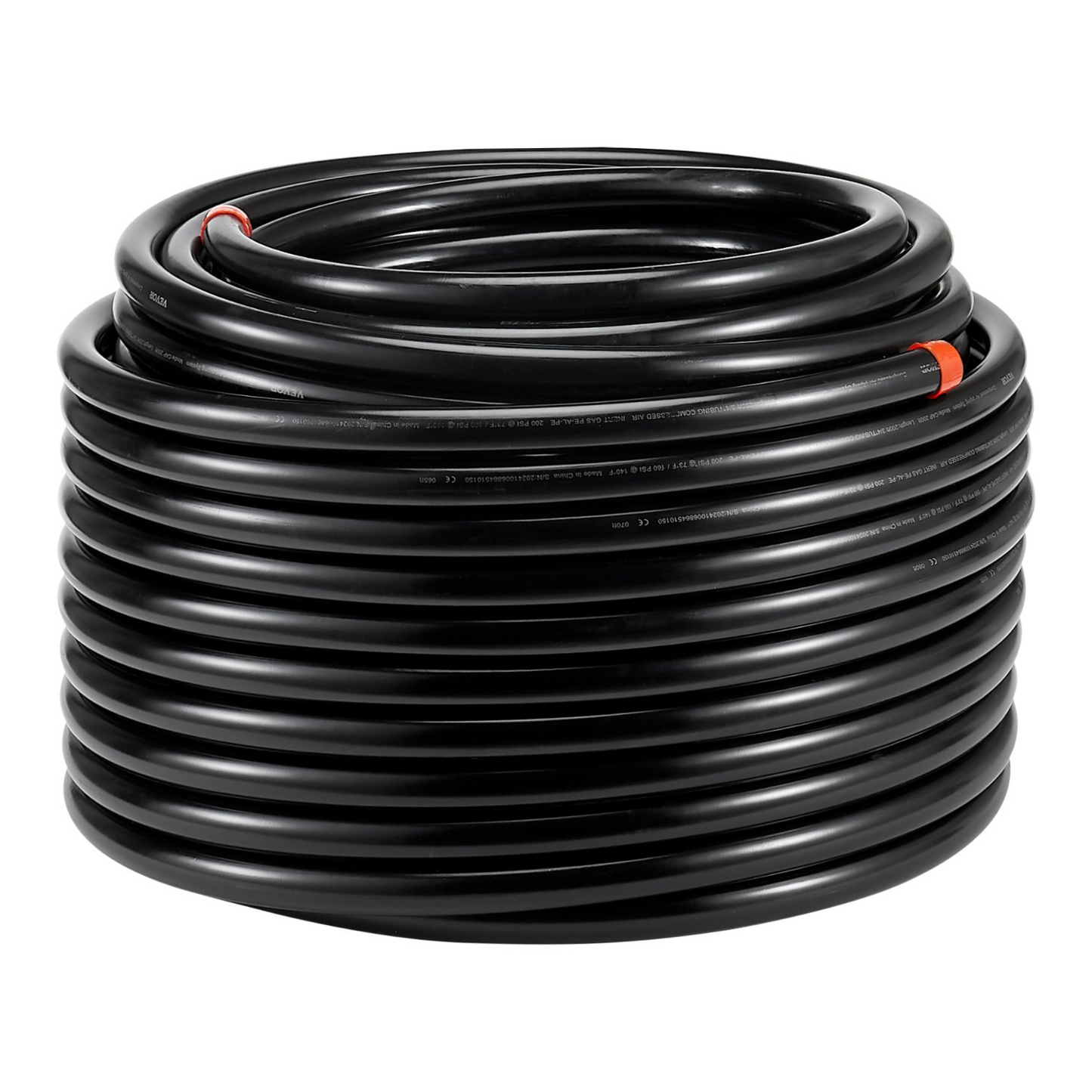 VEVOR Air Compressor Line Kit 3/4'' x 200FT PU Air Compressor Line System Black