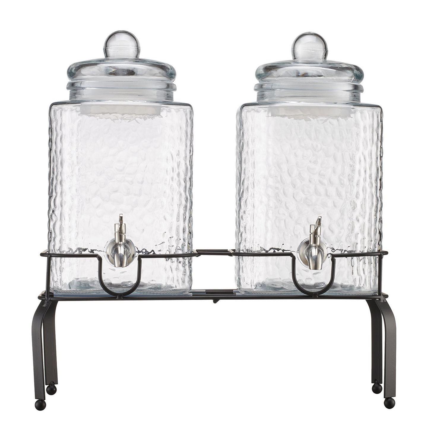 VEVOR Drink Dispenser 5.5L Beverage Dispenser for Parties Glass with Stand 2PCS