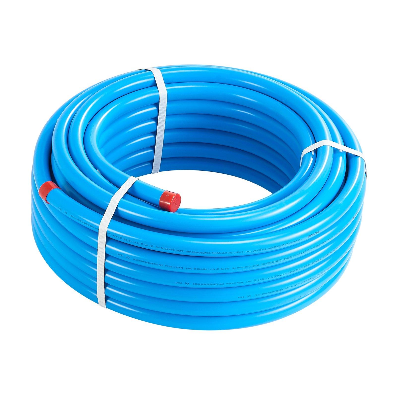 VEVOR Air Compressor Line Kit 3/4'' x 100FT HDPE/Aluminum Air Piping System Blue