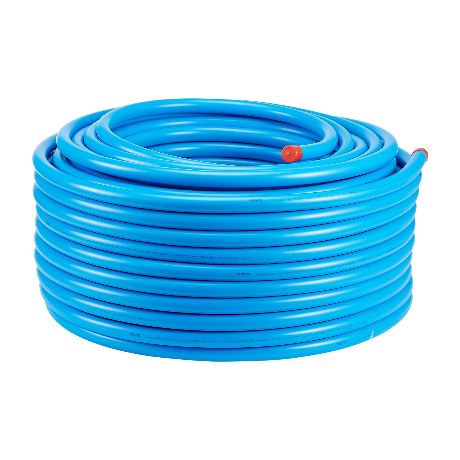 VEVOR Air Compressor Line Kit 3/4'' x 200FT HDPE-Aluminum Air Piping System Blue
