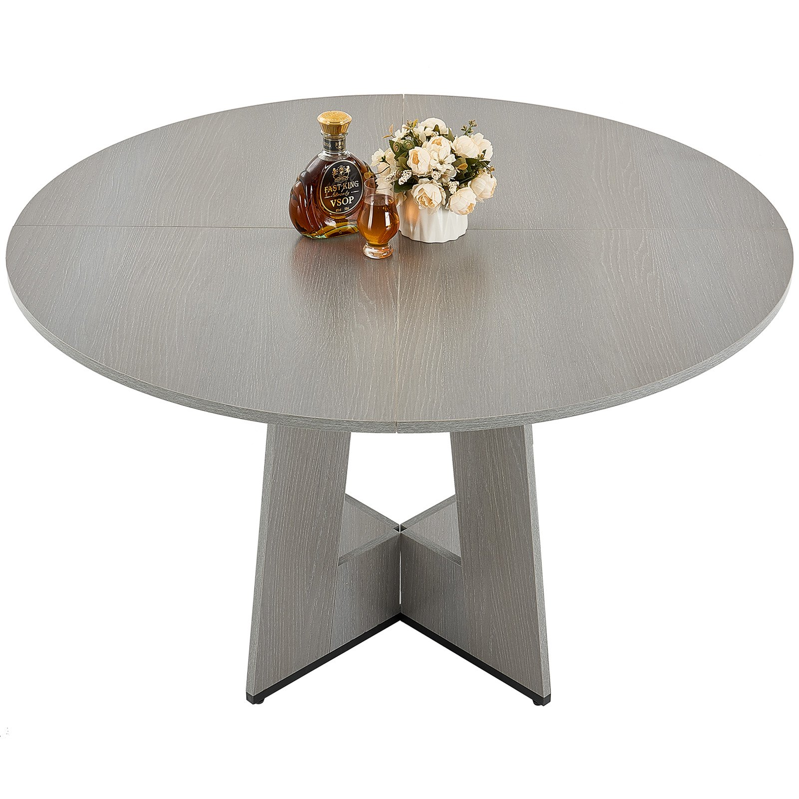 VEVOR 47 in Round Dining Table Wood Kitchen Table for 2-4 Person (Only Table)