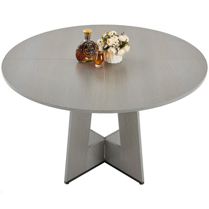 VEVOR 47 in Round Dining Table Wood Kitchen Table for 2-4 Person (Only Table)