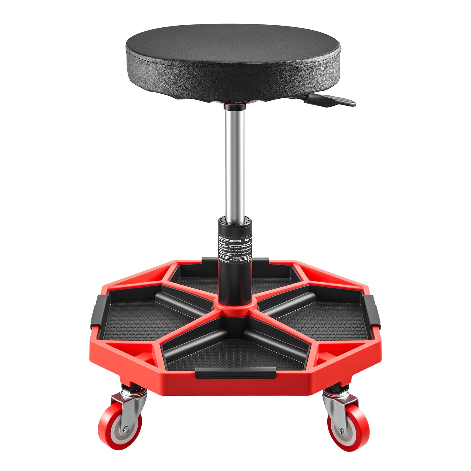 VEVOR Rolling Mechanic Stool Adjustable Garage Seat 300 lbs Load with Wheels
