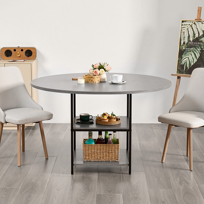 VEVOR 47 in Round Dining Table Wood Kitchen Table for 2-4 Person (Only Table)