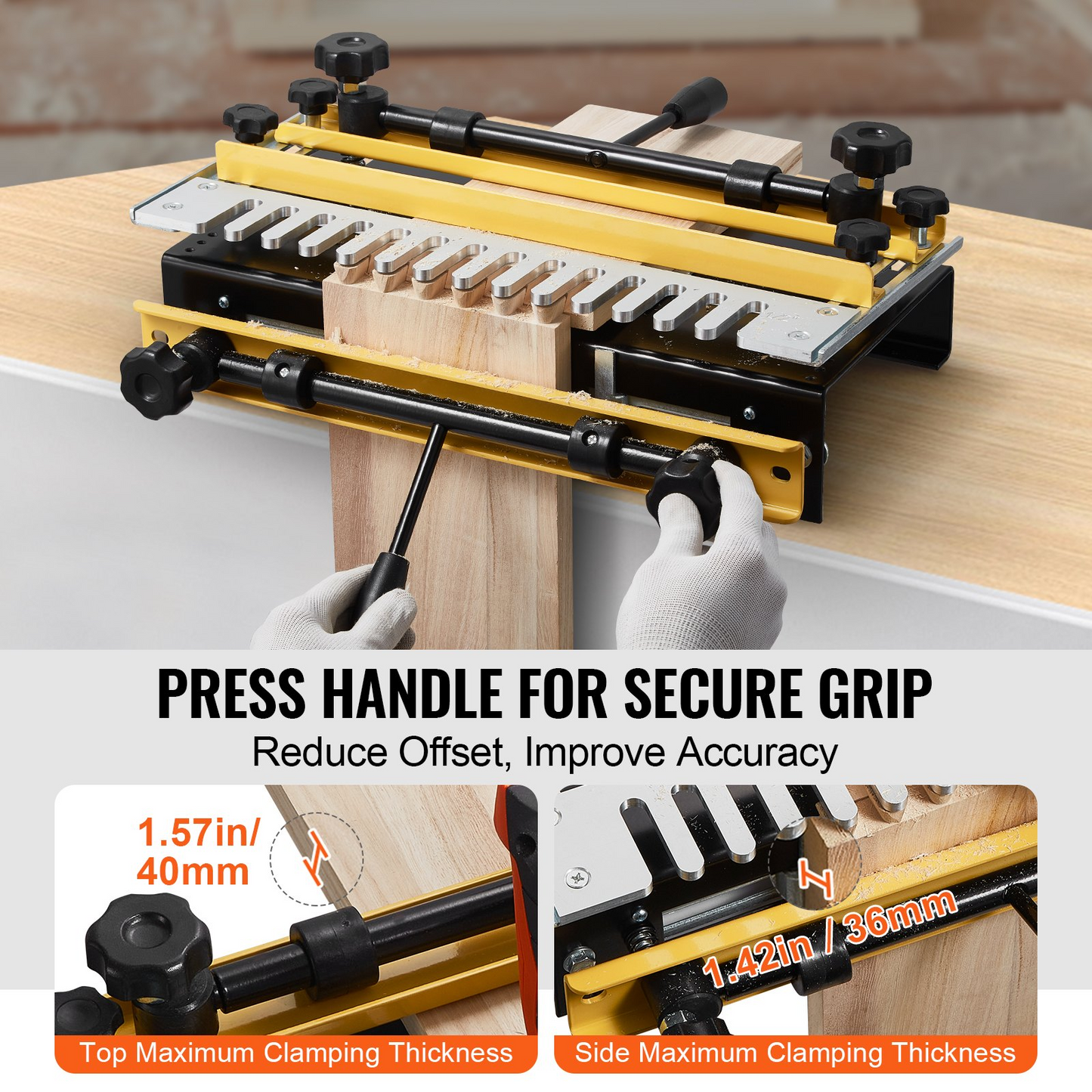VEVOR Dovetail Jig 30.5 cm Precise Dove Tailing Router Jigs with 3 Templates