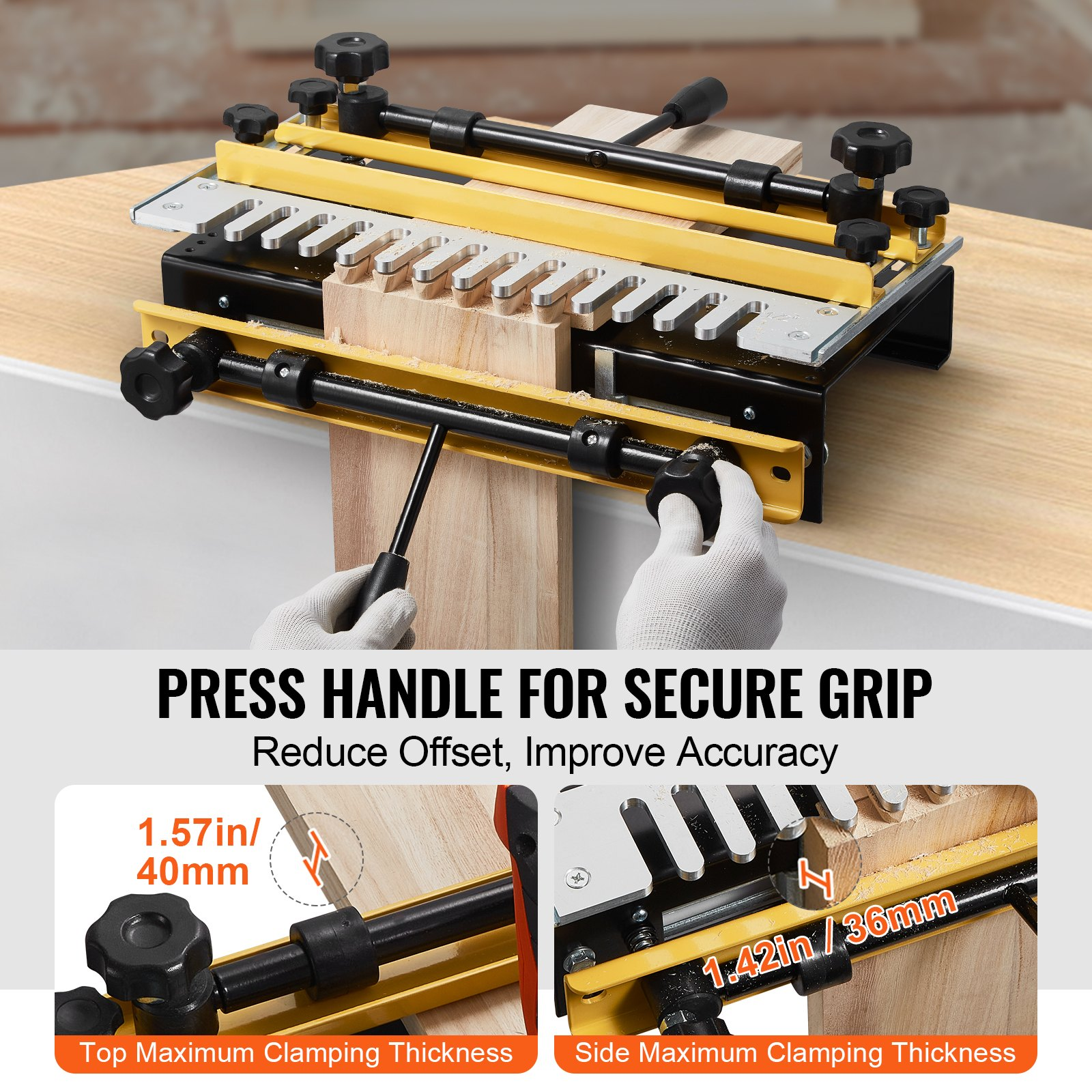 VEVOR Dovetail Jig 30.5 cm Precise Dove Tailing Router Jigs with 3 Templates