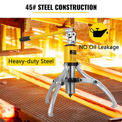 VEVOR 15 Ton Hydraulic Puller,Hydraulic Gear Puller Bearing Hub Separator 2 or 3 Jaws Gear Puller Kit 100-300 mm Hydraulic Gear/Bearing/Wheel Bearing Puller Separator