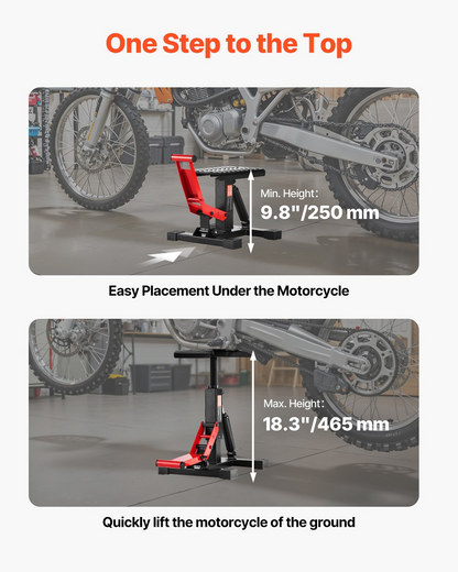 VEVOR Dirt Bike Lift Stand 440 LBS Adjustable Hydraulic Motorcycle Lift Jack