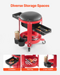 VEVOR Rolling Mechanic Stool Garage Seat 300 lbs Load with Wheels & Storage