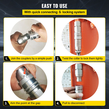 Hydraulic Quick Connect Hydraulic Coupler 3/4" 20.7 MPa for Engineering Machinery