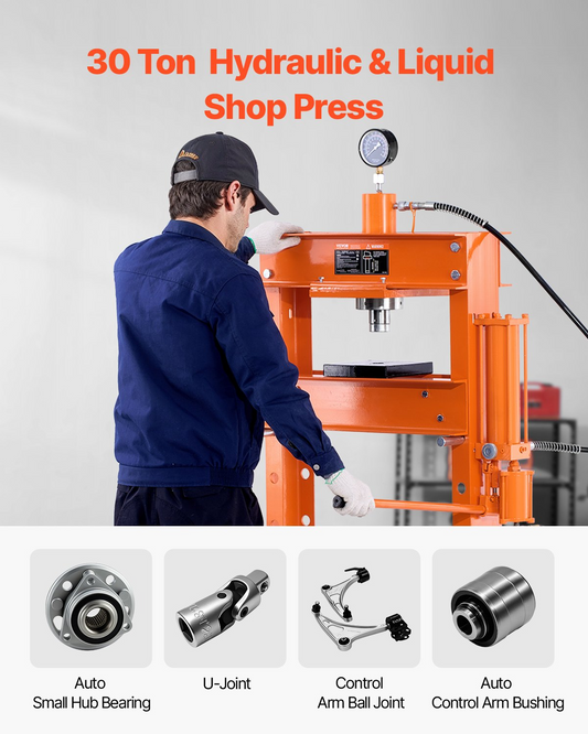 VEVOR 30 T Hydraulic Shop Press Hydraulic Press with Press Plate for Bending
