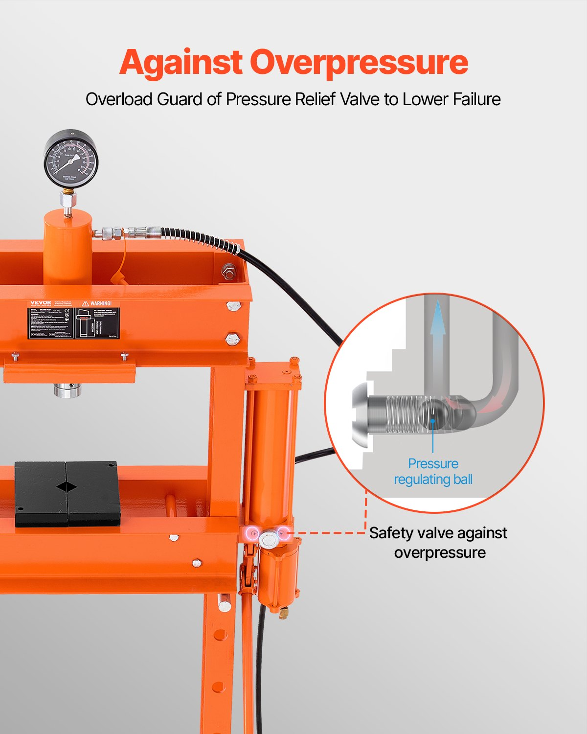 VEVOR 30 T Hydraulic Shop Press Hydraulic Press with Press Plate for Bending