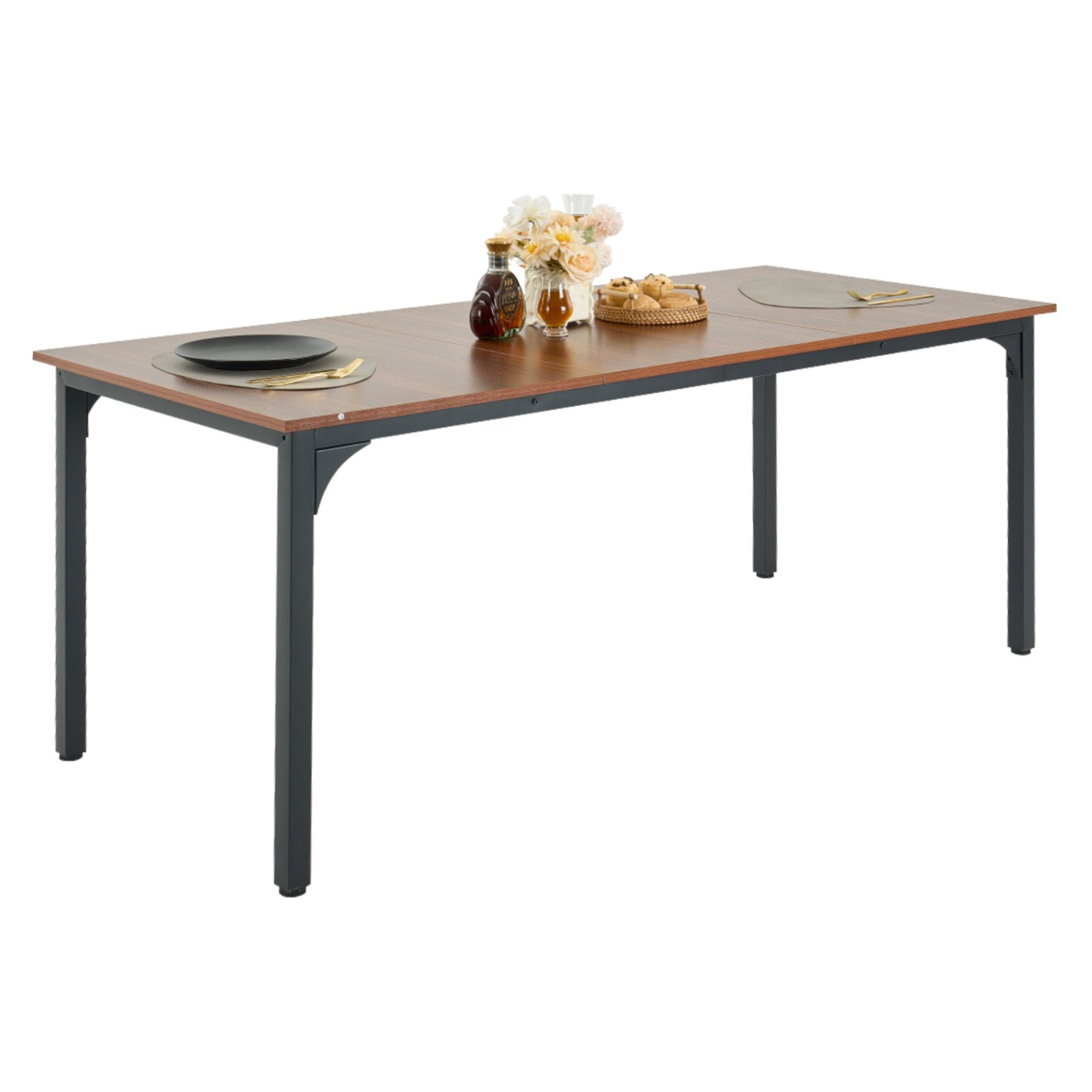 VEVOR 71in Rectangle Dining Table Wood Kitchen Table for 6-8 Person (Only Table)