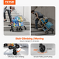 VEVOR Stair Climbing Cart Foldable Shopping Cart 45L with Stair Climbing Wheels