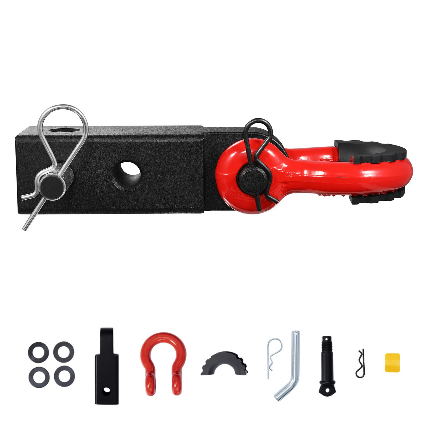 VEVOR 2" Trailer Shackle Hitch Receiver D-Ring Recovery for Truck Jeep 65900 lbs