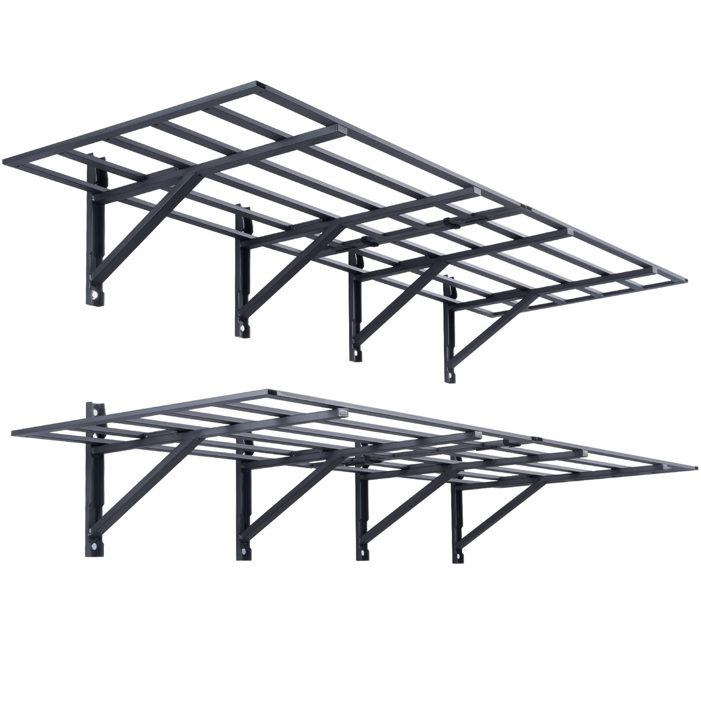VEVOR Garage Storage Shelving, 2 Pack, 183 x 61 cm Heavy Duty Garage Shelves Wall Mounted, 726 kgLoad Capacity(Total) Garage Storage Rack Floating Shelves, Suitable for Shop, Shed, Garage Storage