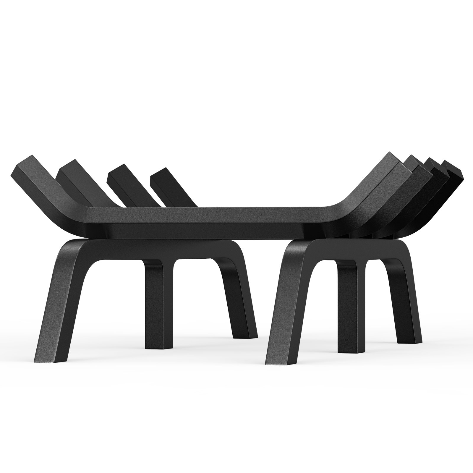 VEVOR 18 inch Fireplace Log Grate Powder-coated Steel wood Burning Rack Holder