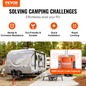 VEVOR Trailer Jack Block, 2000 lbs Capacity per RV Leveling Block, High-quality Polypropylene RV Camper Stabilizer Blocks, RV Travel Accessories Use for Any Tongue Jack, Post, Foot, 5th Wheels, 2-Pack