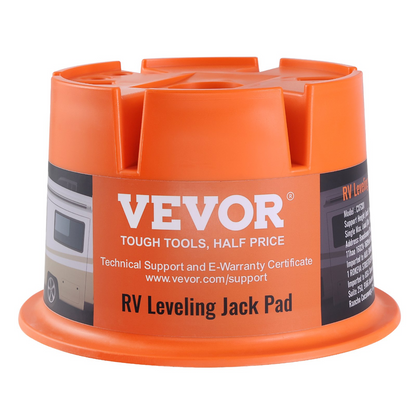 VEVOR Trailer Jack Block, 2000 lbs Capacity per RV Leveling Block, High-quality Polypropylene RV Camper Stabilizer Blocks, RV Travel Accessories Use for Any Tongue Jack, Post, Foot, 5th Wheels, 2-Pack