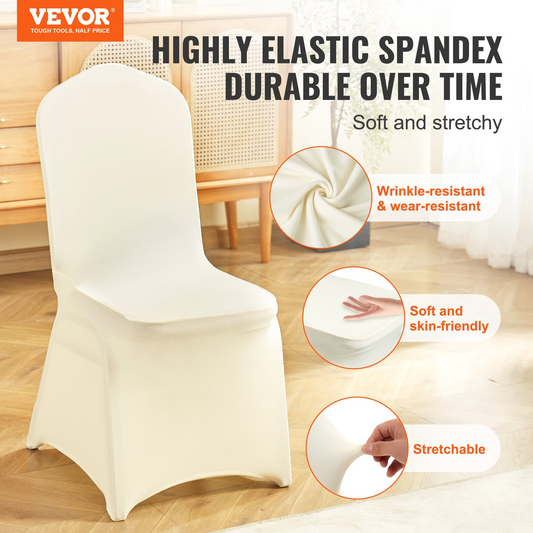 100pcs Stretch Spandex Folding Chair Covers Repeated Usage Seat Decoration