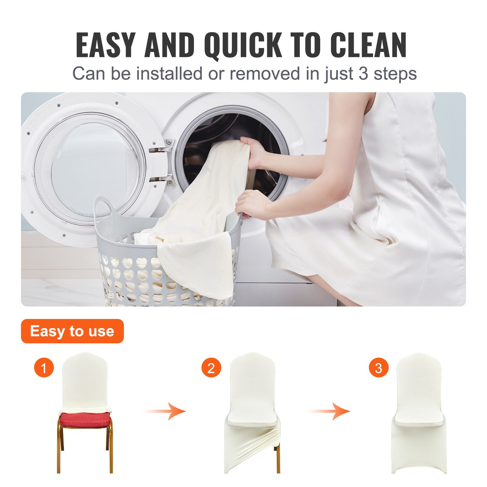 100pcs Stretch Spandex Folding Chair Covers Repeated Usage Seat Decoration
