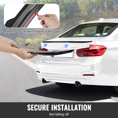 VEVOR GT Wing Car Spoiler, 48.4 inch Spoiler, Compatible with 2012-2018 BMW F30, High Strength ABS Material, Baking Paint, Car Rear Spoiler Wing, Racing Spoilers for Cars, Glossy Black