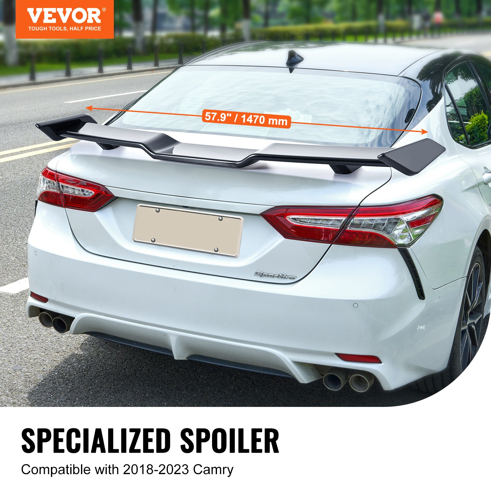 VEVOR Rear Spoiler 57.9'' GT Style Trunk Wing Compatible with 2018-2023 Camry