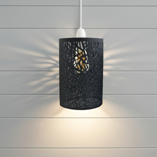 Black Metal Ceiling Light Shade Industrial UK Lighting~2428