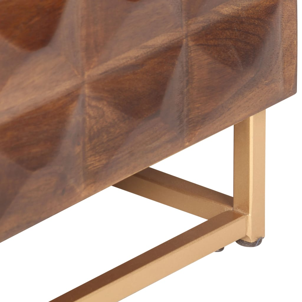 vidaXL TV Cabinet 124x29x45 cm Solid Mango Wood