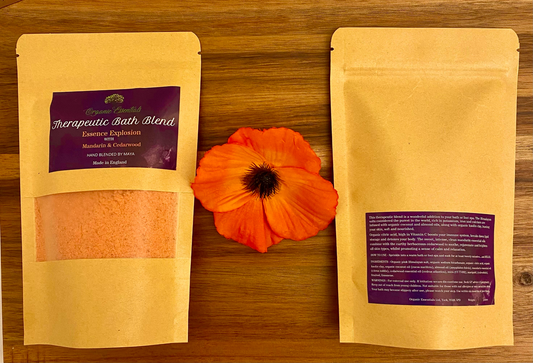 Mandarin & Cedarwood Luxury Natural Bath Blend in Eco-Pouch  250g