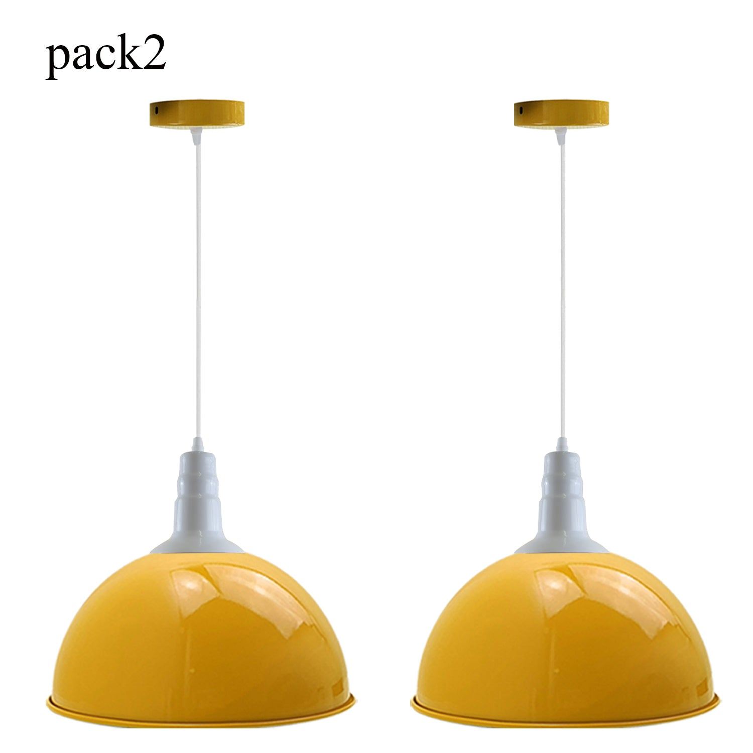 2 Pack Modern Vintage Industrial Retro Loft Metal Ceiling Lamp Shade Pendant Light~3575