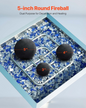 VEVOR 12.5 cm 6 Pcs Ceramic Fire Balls Round Fire Stones Reusable Lava Rocks
