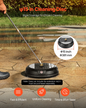 VEVOR 15" Pressure Washer Surface Cleaner 4 Wheels 4000 Max PSI Plastic Black