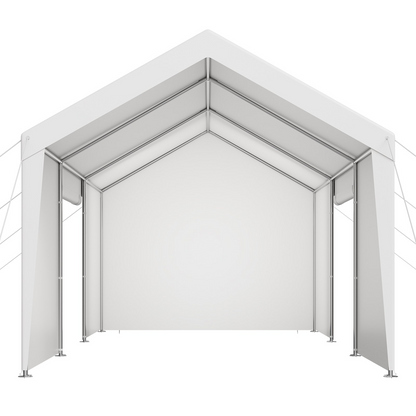 VEVOR Carport Car Canopy 10x20FT Heavy Duty Car Shelter with Sidewalls White