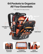 VEVOR Tool Backpack 64 Pockets Tear-resistant Jobsite Backpack for Electrician