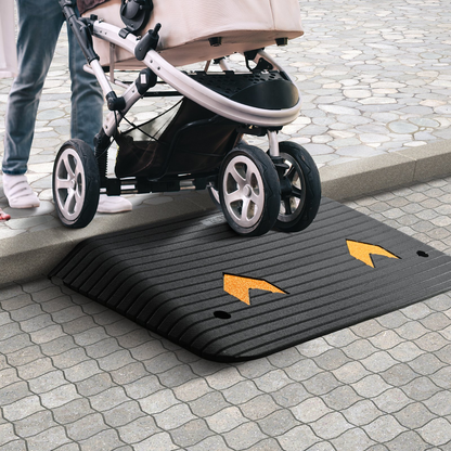 VEVOR Rubber Threshold Ramp Door Ramp 3.5" Rise 33069 lbs Load Rubber Curb Ramp