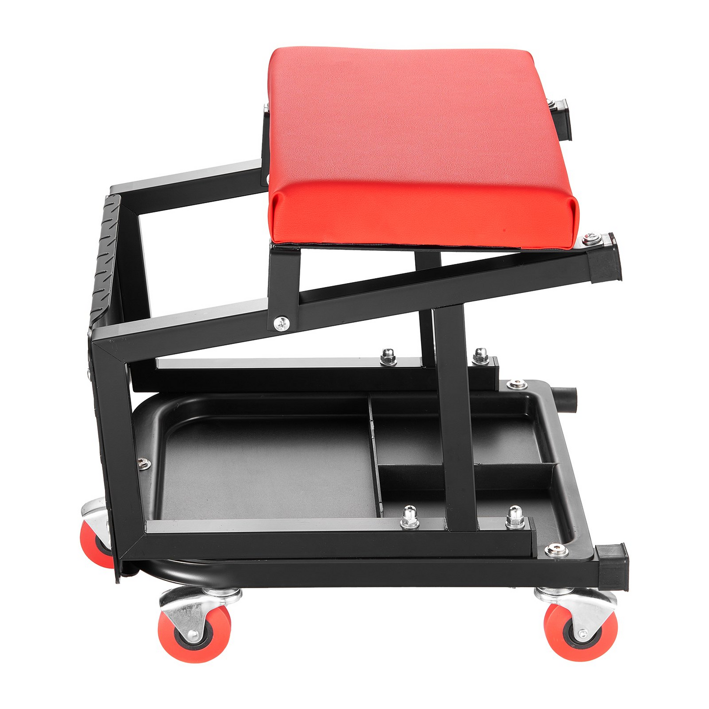 VEVOR Mechanic Stool Rolling Work Seat 300 lbs Load Seat/Step Stool with Wheels