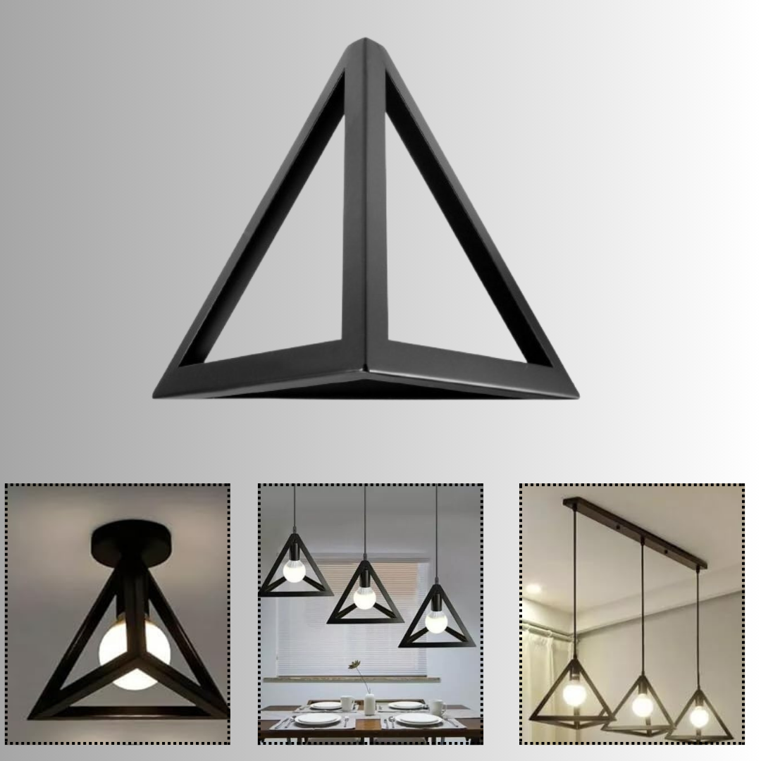 Black Rectangular Wire Cage Pendant Light Cage~1988