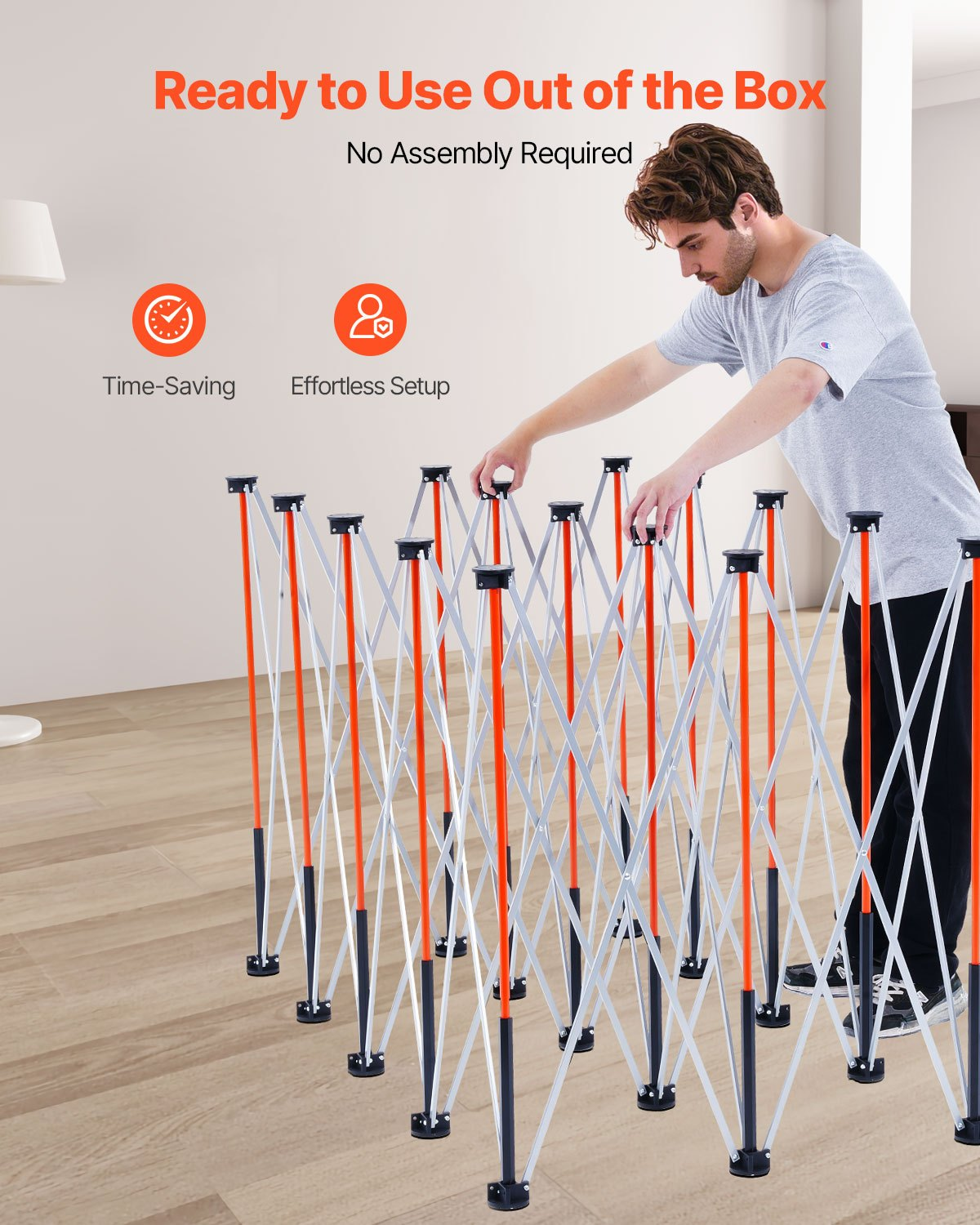 VEVOR Portable Folding Workstand 2445 x 1255 mm Collapsible Work Stand 2724 kg