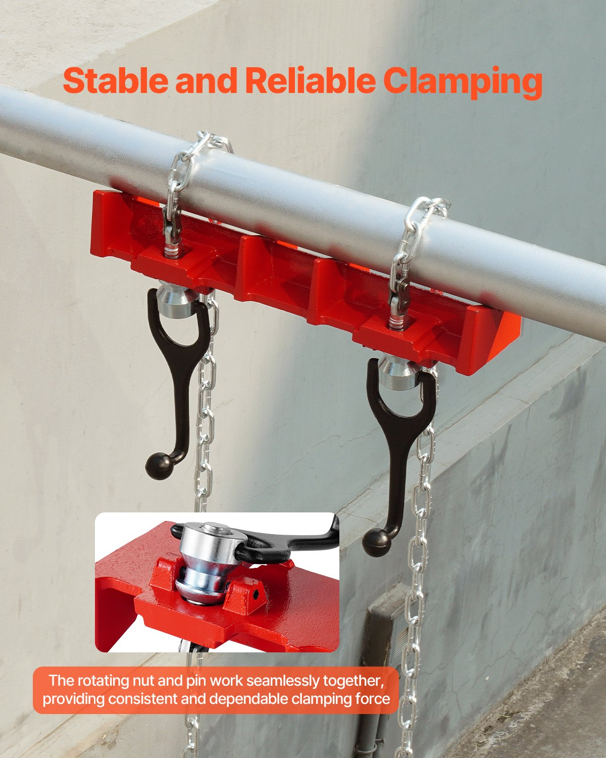 Pipe Welding Vise 1/2" to 8" Pipe Welding Clamp with Dual Chains & Handles