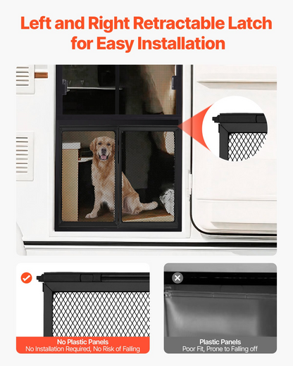 VEVOR RV Screen Door Protector 571.5 x 508 mm Door Grille Aluminum Alloy for Pet