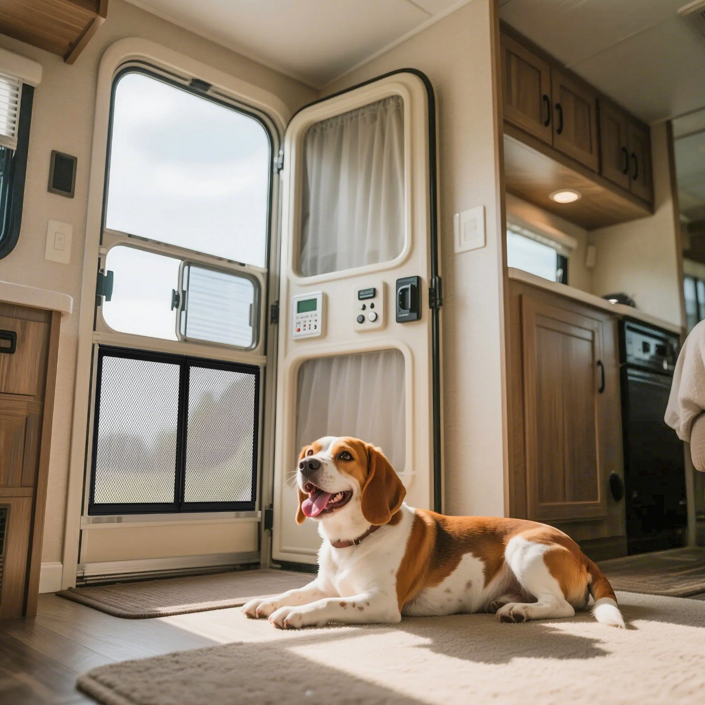 VEVOR RV Screen Door Protector 571.5 x 508 mm Door Grille Aluminum Alloy for Pet