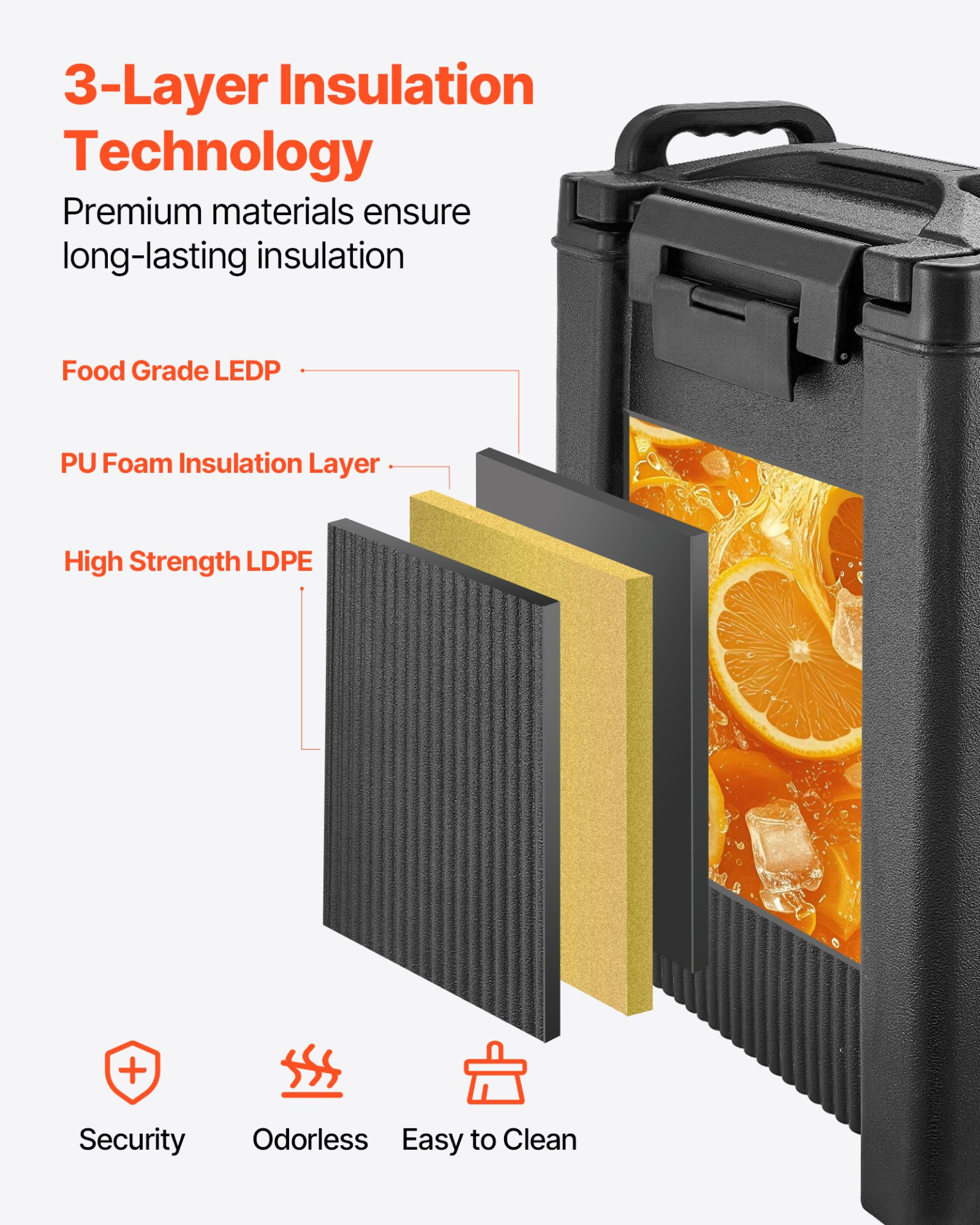 VEVOR Insulated Hot and Cold Beverage Dispenser 5Gal/19L Drink Server Pack of 2