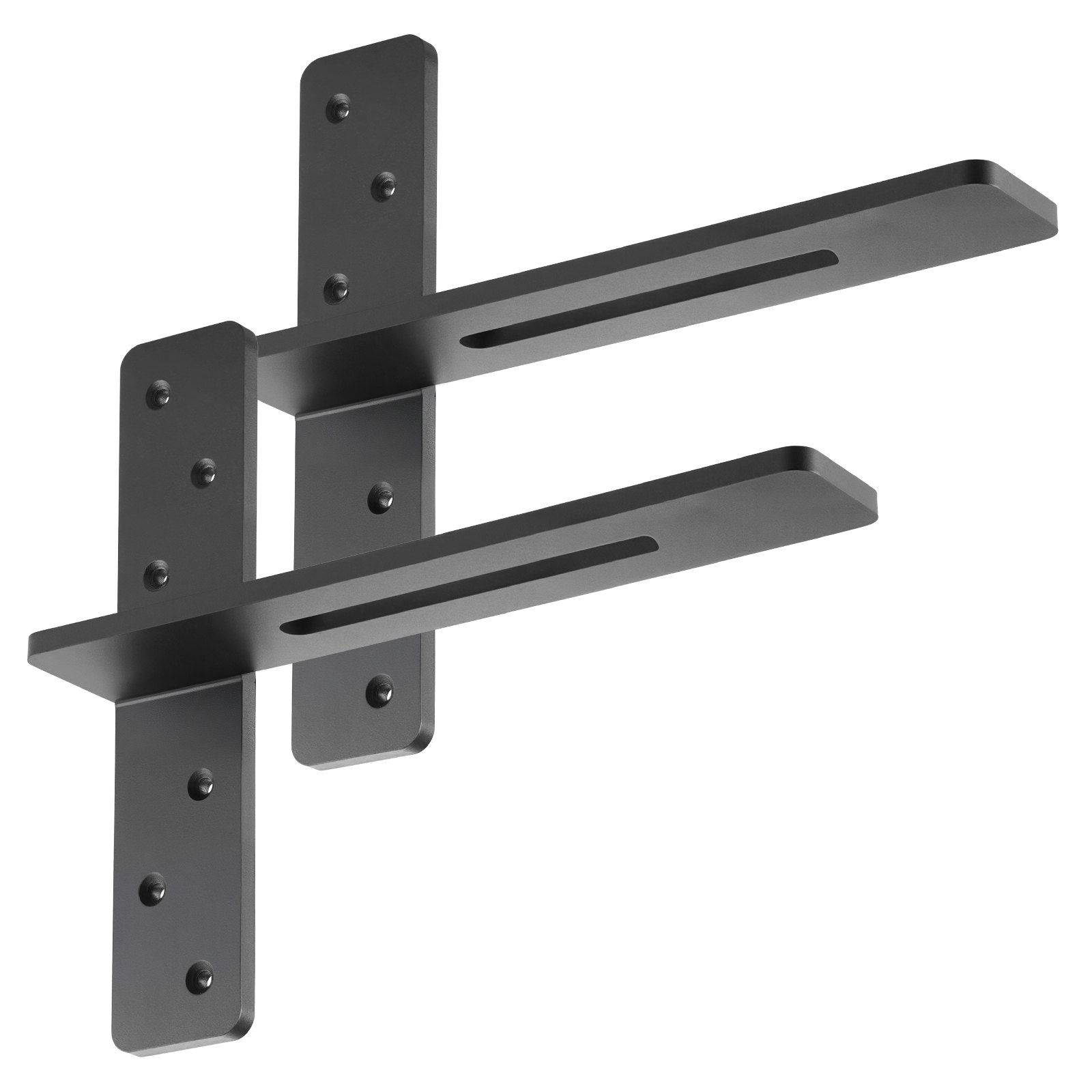 VEVOR 2 Pcs Shelf Brackets 14 inch / 355.6 mm Heavy Duty Floating Shelf Brackets