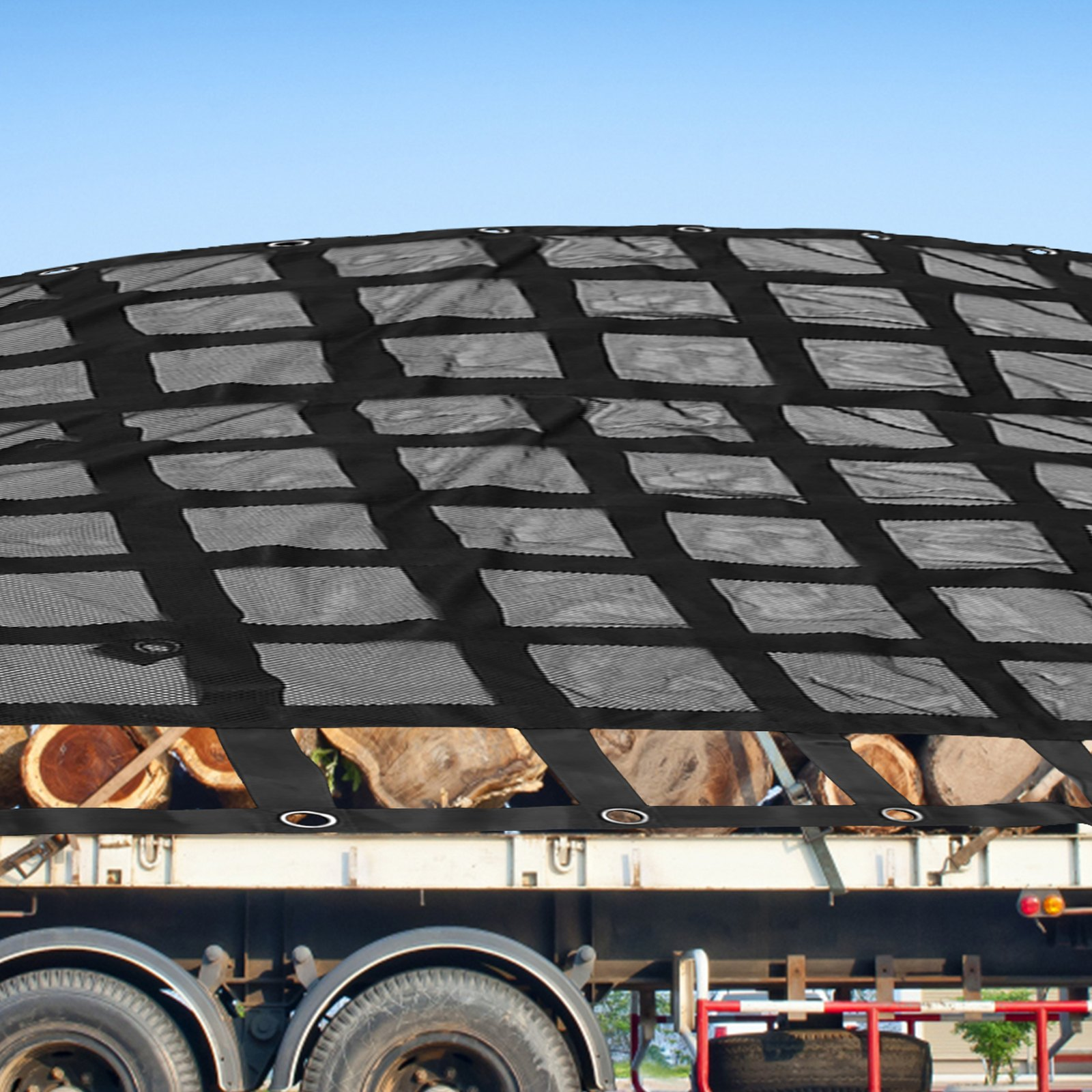 8' x 6.7' Truck Cargo Net Mesh with Cam Buckles & S-Hooks Pickup Bed 1100lbs