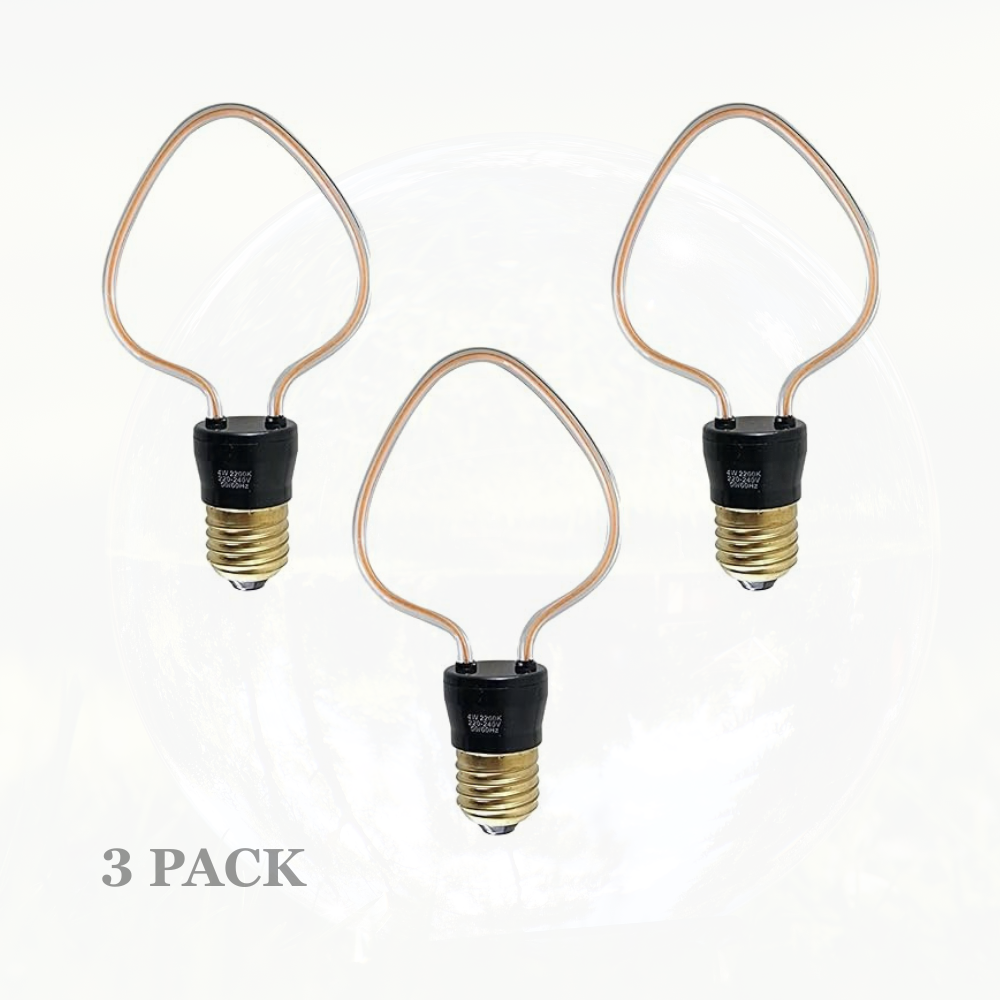 3 Pack Retro LED 4W Soft Filament E27 Decorative Industrial Light ~1013