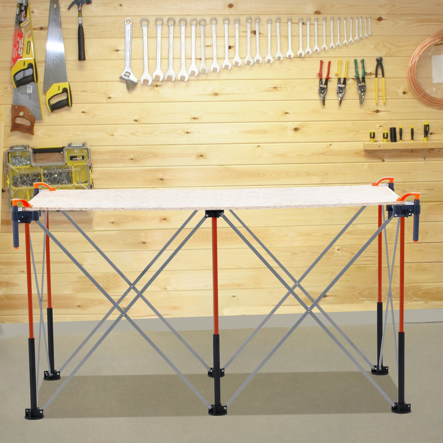 VEVOR Portable Folding Workstand 1266 x 665 mm Collapsible Work Stand 1135 kg